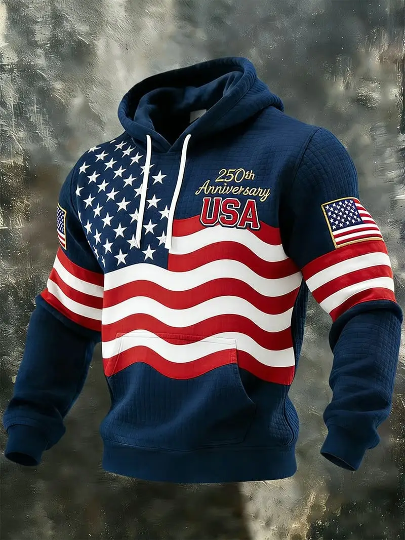 USA Flag 250th Anniversary Hoodie Independence Day Clothes 4Th Of July Gift USA Flag 250th Anniversary Hoodie Independence Day Clothes 4Th Of July Gift - Image 1
