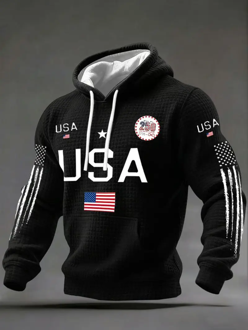 USA Flag Hoodie USA Olympic And American Flag Apparel 4th of July Shirt Gift For Dad