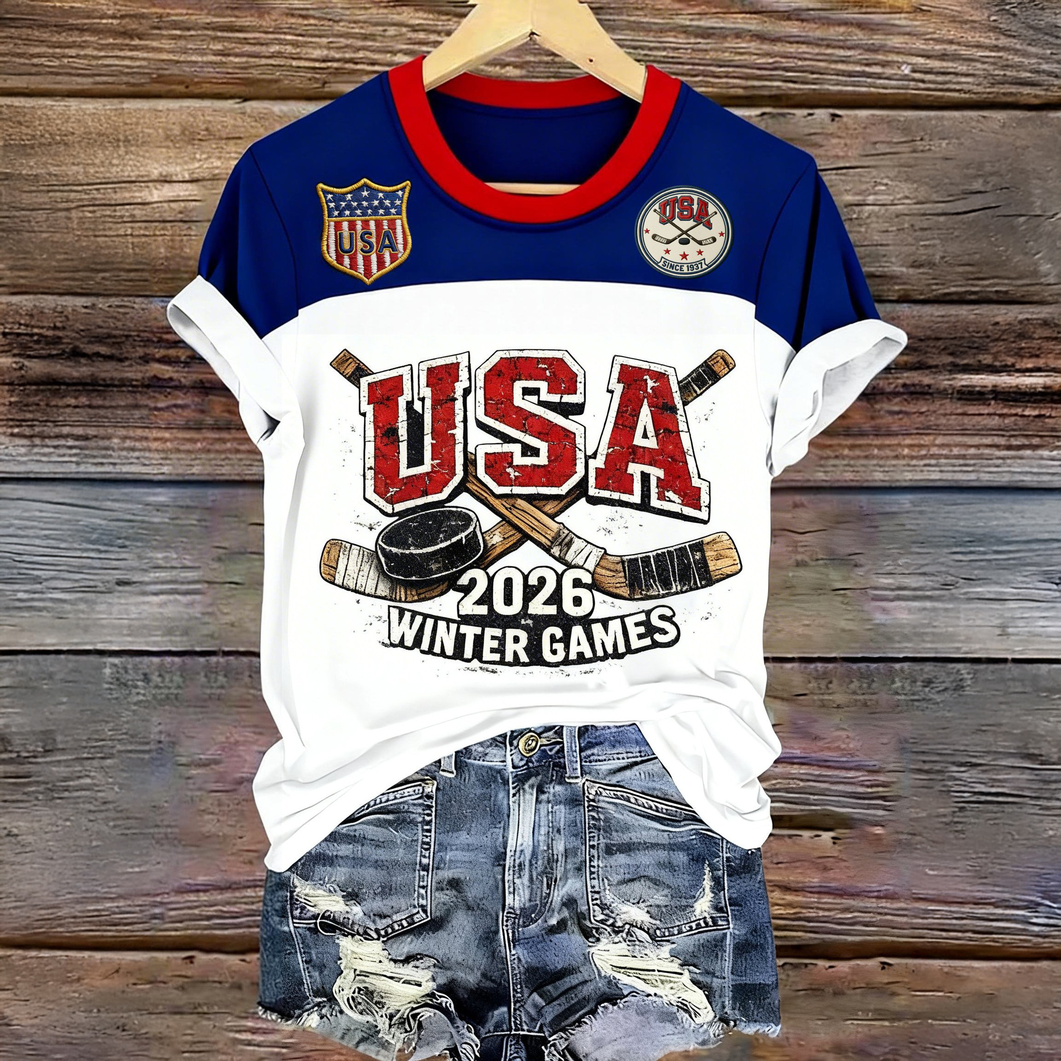 USA Hockey 2026 Winter Game Jersey USA Hockey Team Shirt Best Gift For Wife