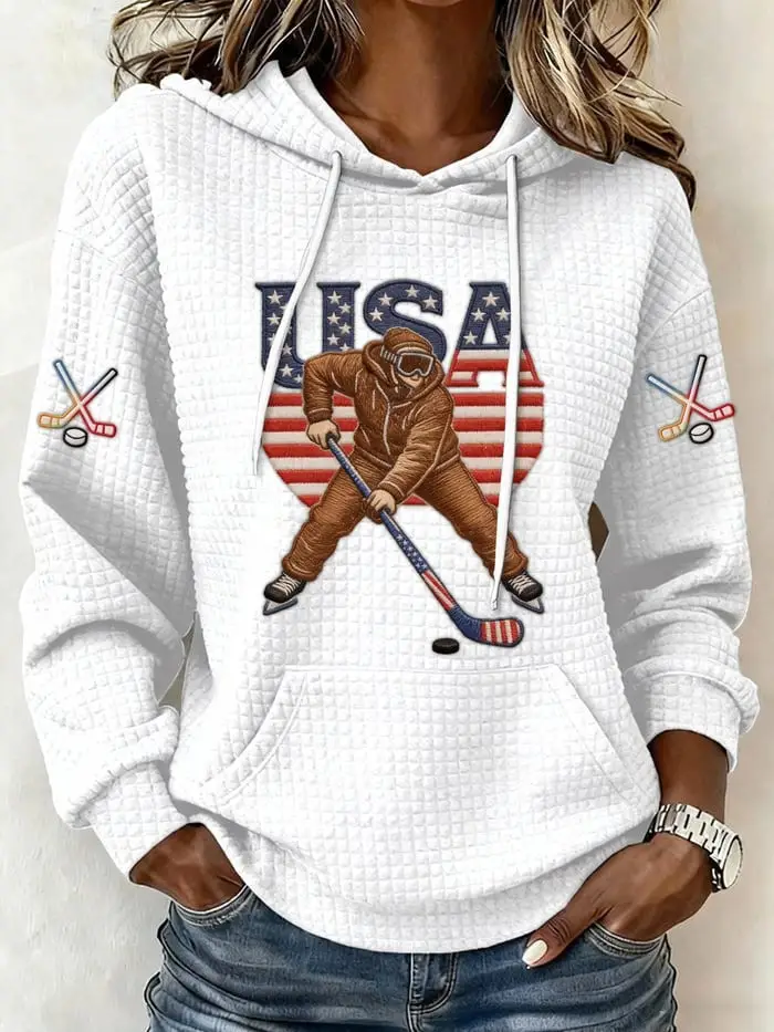 USA Hockey 2026 Winter Olympics Hoodie Women’s Game Day Team USA Merch Hockey Lovers Gifts