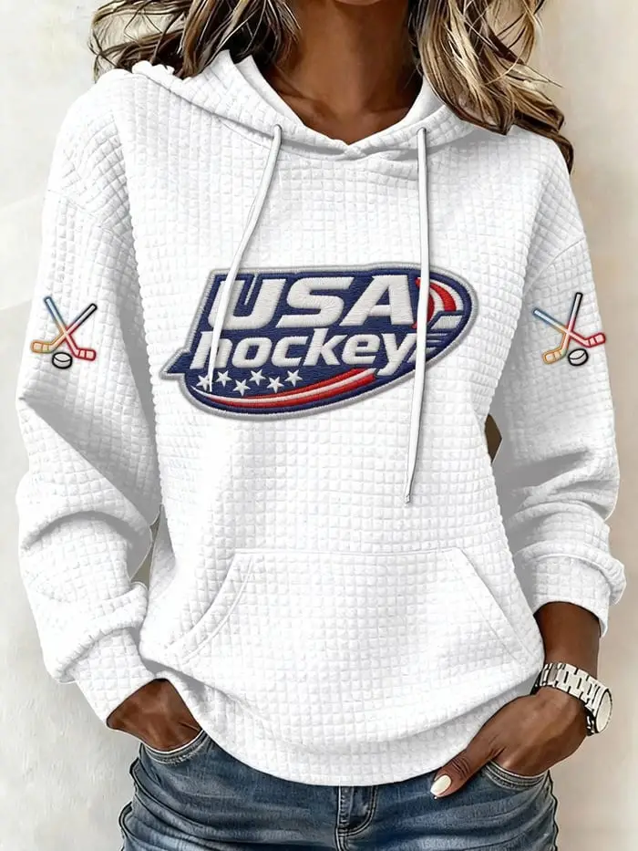 USA Hockey 2026 Winter Olympics Hoodie Women’s Sports Clothing Gifts For Hockey Enthusiasts