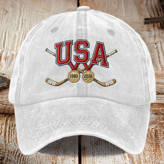 USA Hockey Gold 1980 2026 Hat USA Hockey Gold Baseball Cap Best Fan Gear USA Hockey Gold 1980 2026 Hat USA Hockey Gold Baseball Cap Best Fan Gear - Image 1