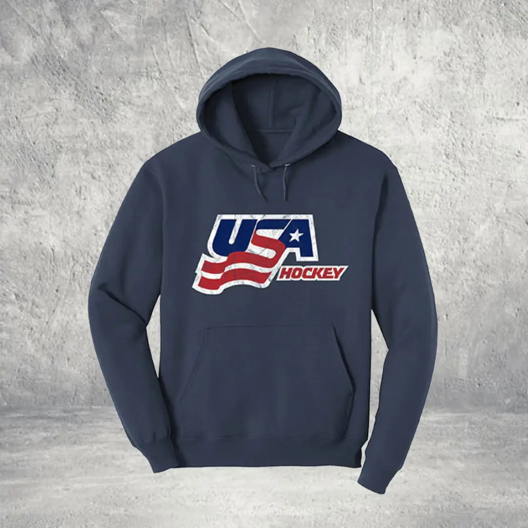 USA Hockey Secondary Logo Hoodie USA Hockey Merch Gift for Brothers