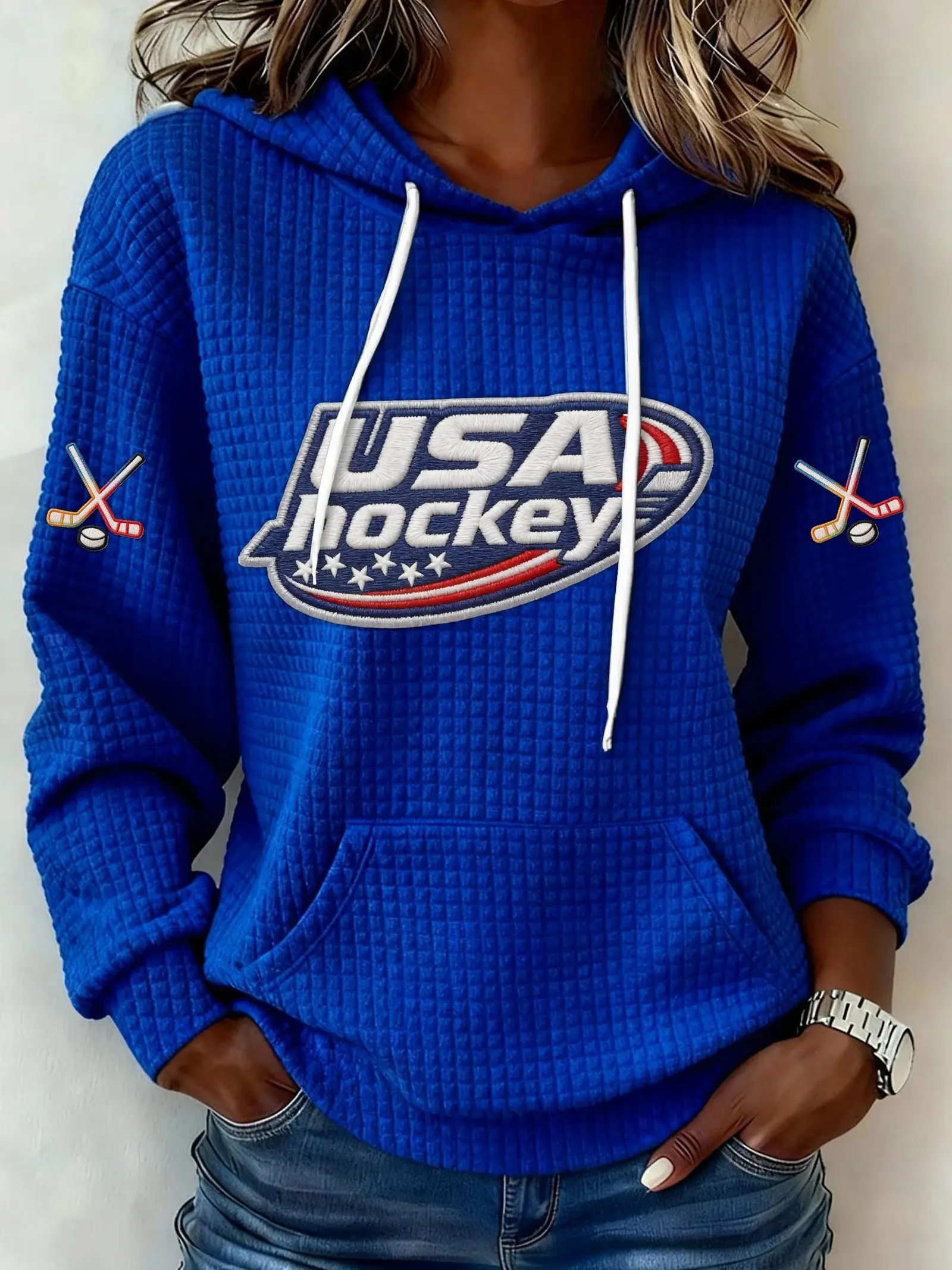 USA Ice Hockey 2026 Olympic Champions Blue Graphic Hoodie Women Fan Gear Best Gift Ideas