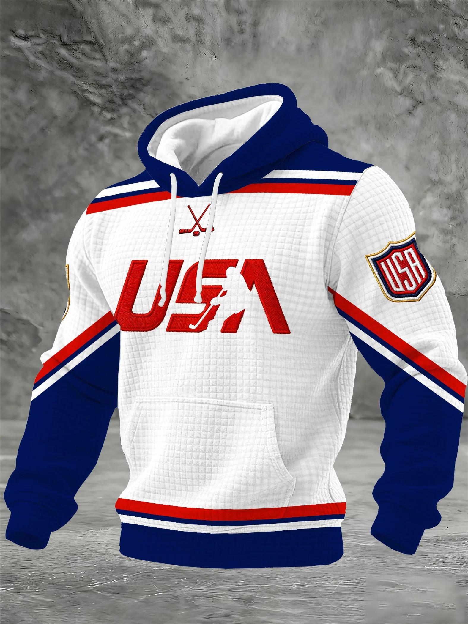 USA Ice Hockey 2026 Olympic Champions White Jersey Graphic Hoodie Fan Gear Gift Ideas
