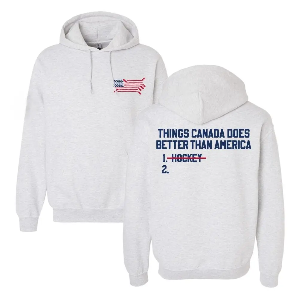 USA Ice Hockey Team Hoodie Things Canada Does Better Than America Apparel Gift For Son