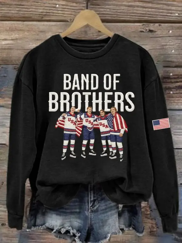 USA Ice Hockey Team US Olympic Winter 2026 Sweatshirt Band Of Brothers Get Winner Gift For Women's Hockey Fans Merch