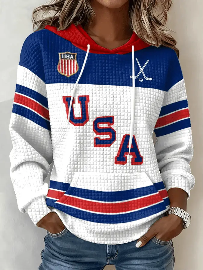 USA Ice Hockey Winter Olympics 2026 Hoodie Team USA Milano Cortina Clothing Gift