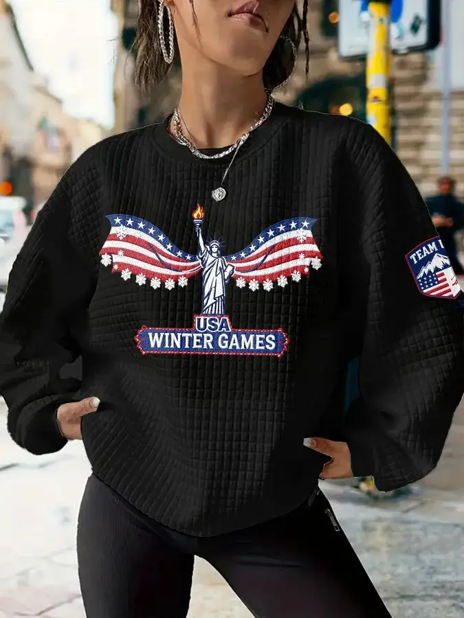 USA Milano Cortina 2026 Winter Olympics Sweatshirt USA Winter Games Merch Womens