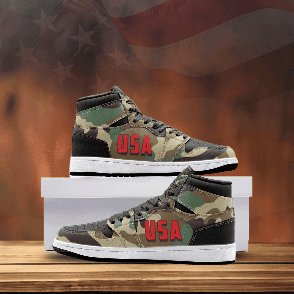 USA Military Camo Shoes Patriots Sneakers Camouflage Merchandise Men Women
