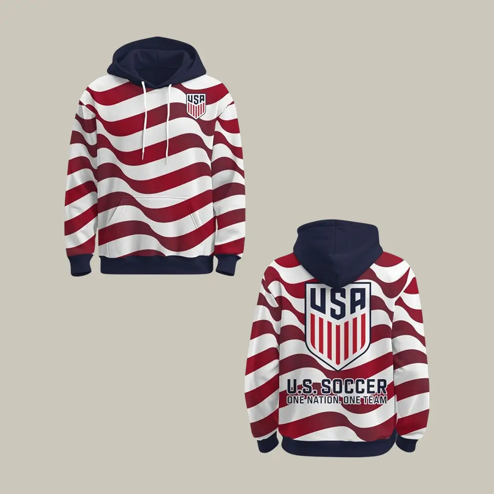 USA National Soccer Team One Nation One Team Hoodie US Soccer National Team Apparel USA National Soccer Team One Nation One Team Hoodie US Soccer National Team Apparel - Image 1