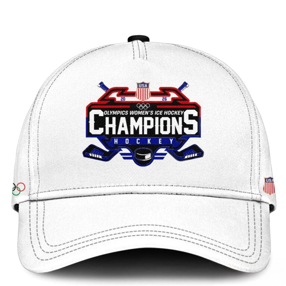 USA Olympic Women National ICE Hockey Teams Hat 2026 Olympic Gold Ball Cap Gift For Her