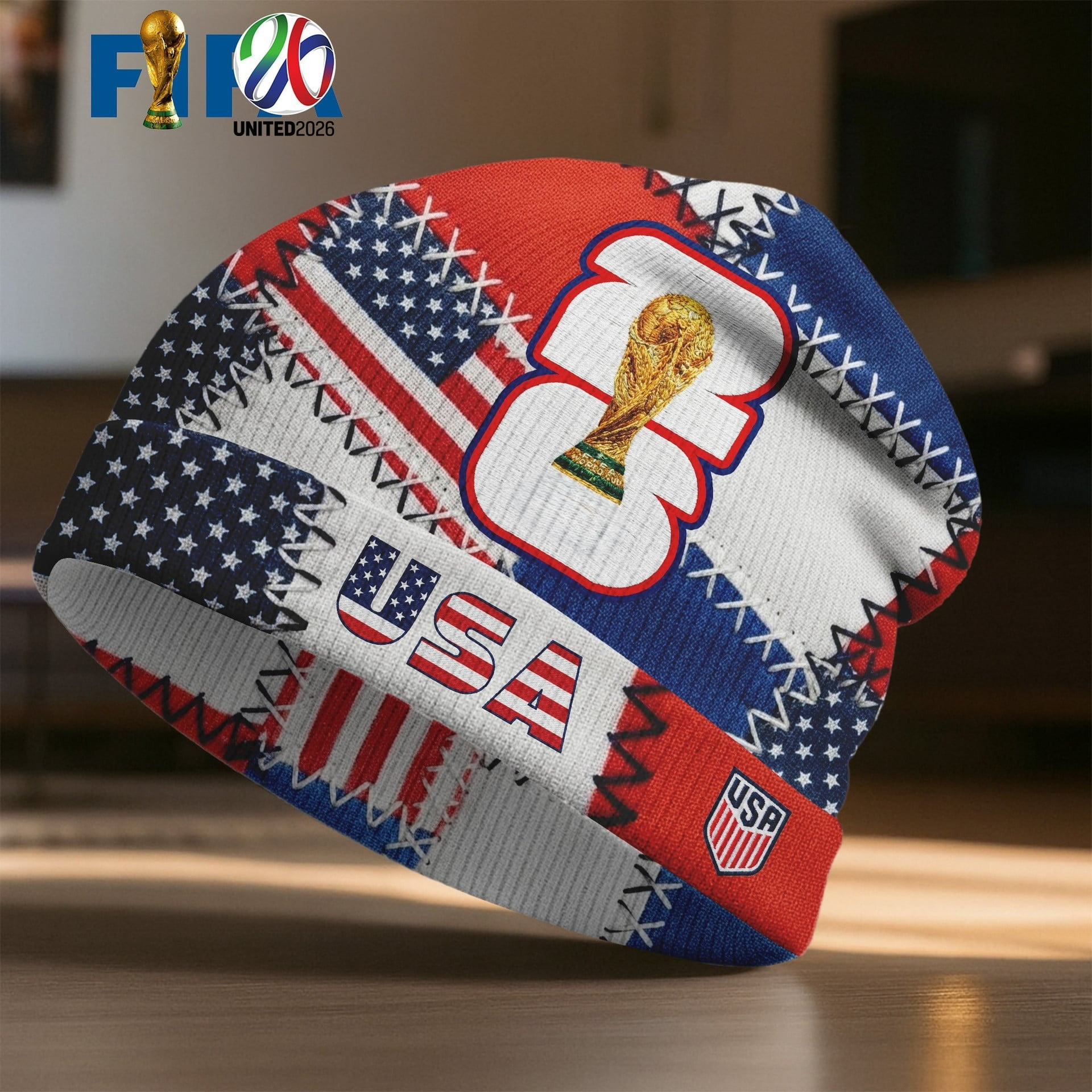 USA Soccer Beanie Hat FIFA World Cup 2026 USA Cap Unique Gift For Brother
