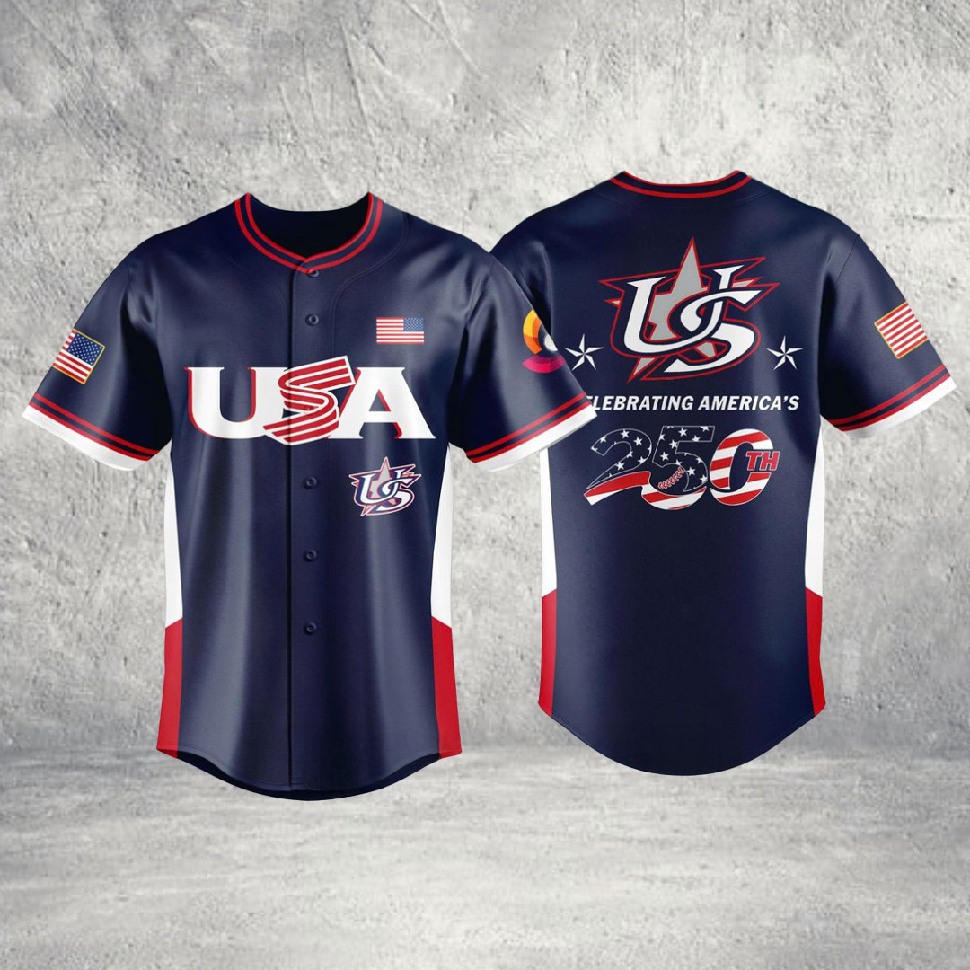 USA Team Celebrate 250th 2026 World Baseball Classic Baseball Jersey Gift for Patriots USA Team Celebrate 250th 2026 World Baseball Classic Baseball Jersey Gift for Patriots - Image 1