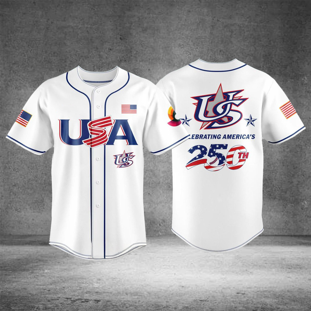 USA Team Celebrate 250th 2026 World Baseball Classic Baseball Jersey white