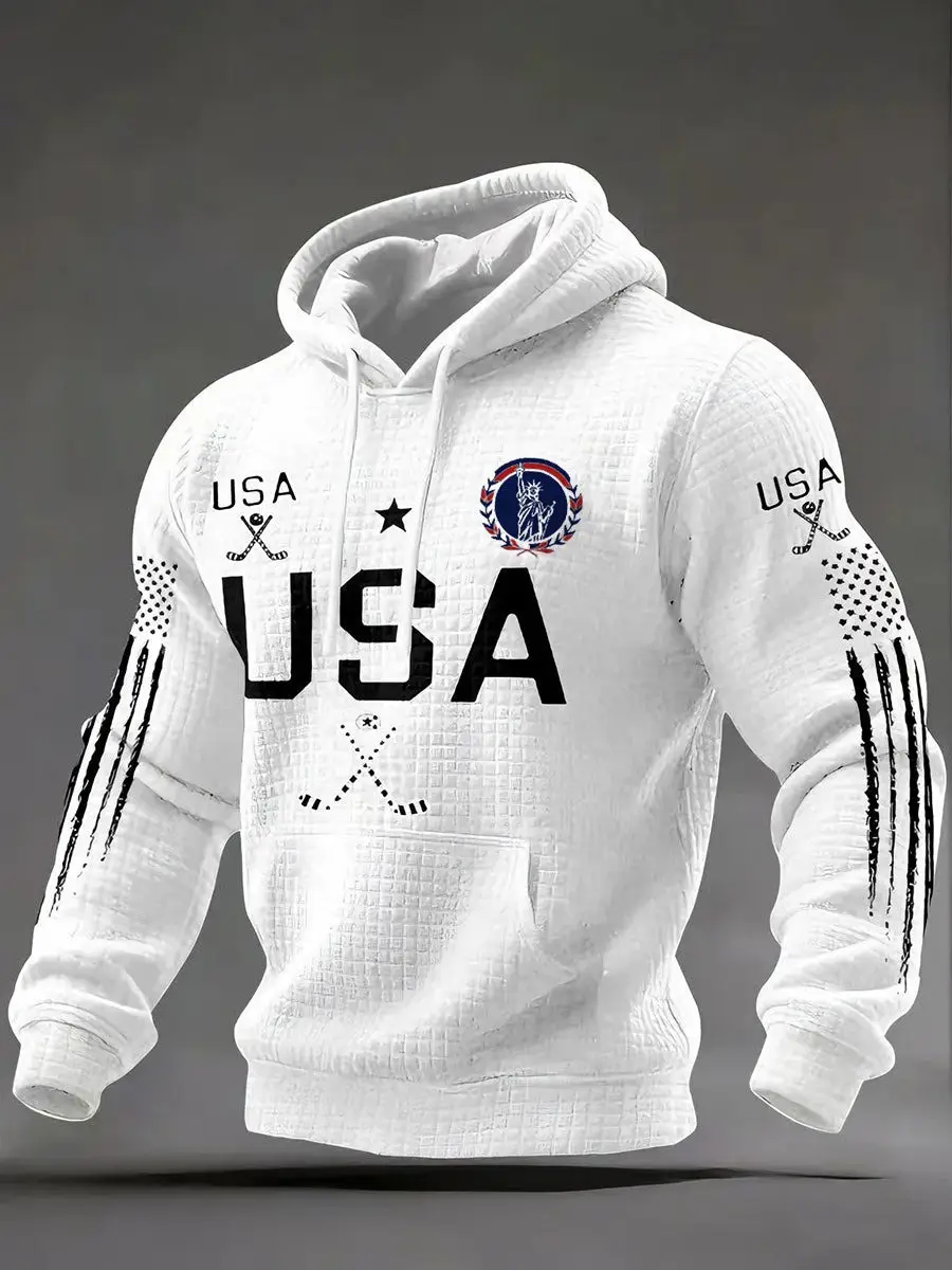 USA Winter Sports 2026 Hoodie Team USA Hockey Merch Fan Clothing Gifts For Him