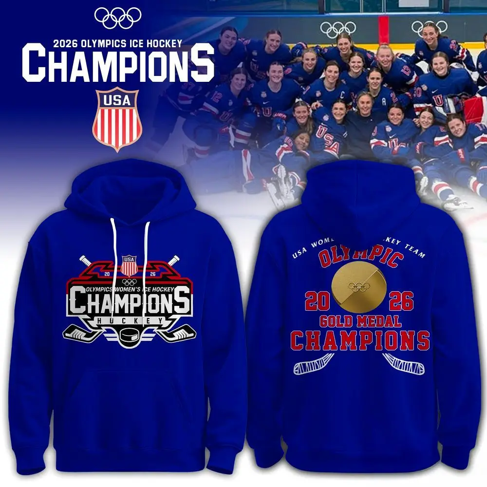 USA Women Hockey 2026 National ICE Champions Hoodie USA Hockey Merch