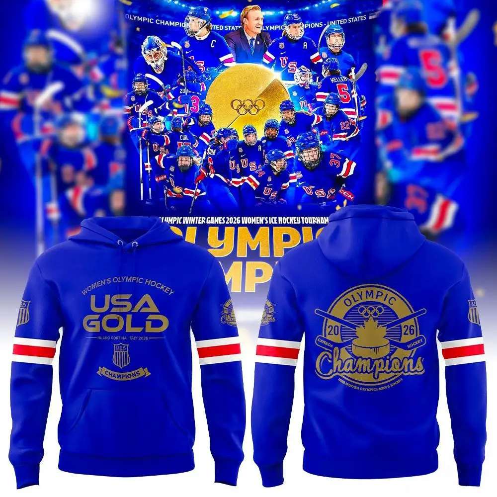 USA Women Hockey Hoodie Gold Medal Winter Olympics Milano Cortina 2026 Clothes Gift For Wife