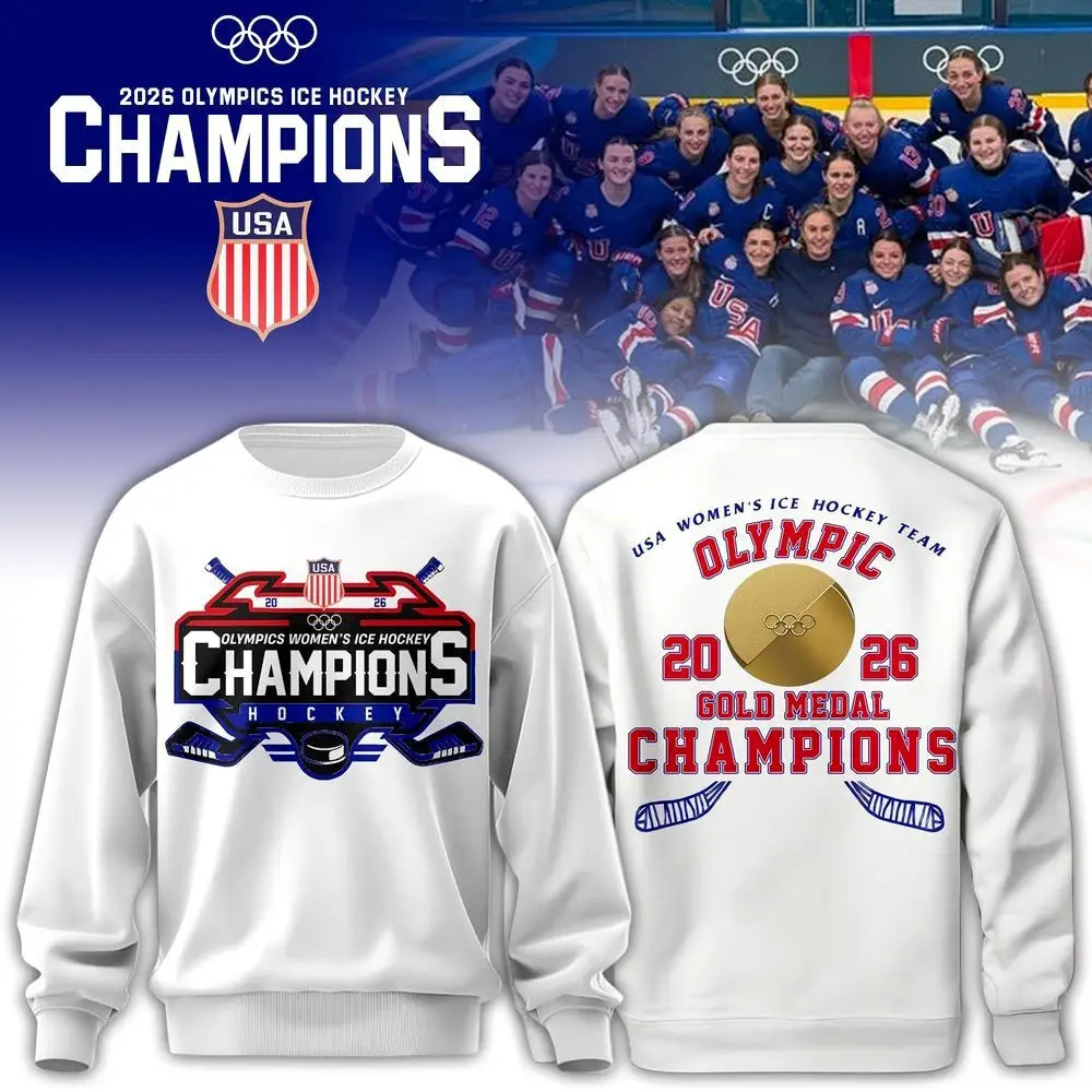 USA Women National ICE Hockey Team 2026 Sweatshirt Olympic Gold Clothes Gift For Wife USA Women National ICE Hockey Team 2026 Sweatshirt Olympic Gold Clothes Gift For Wife - Image 1