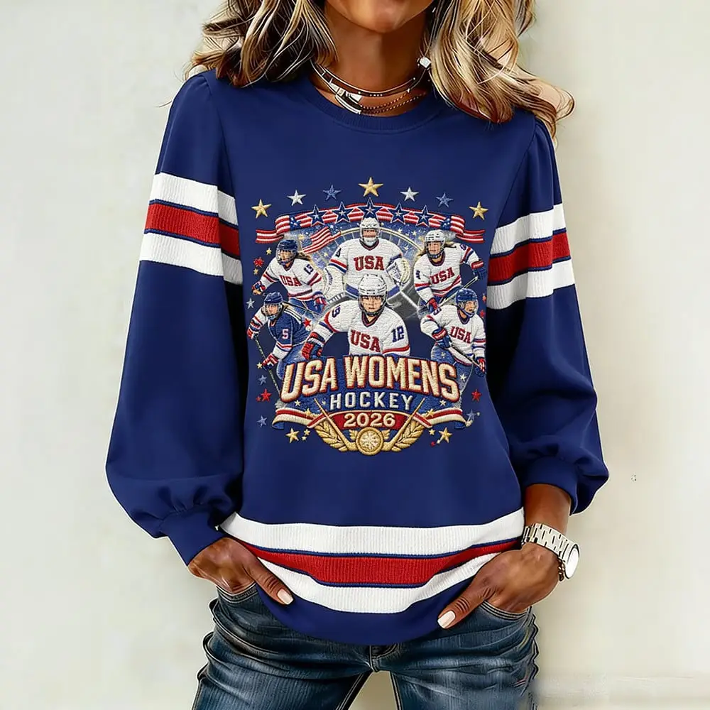 USA Women's Hockey 2026 Champions Sweatshirt USA Hockey Gold Apparel Best Fan Gift USA Women's Hockey 2026 Champions Sweatshirt USA Hockey Gold Apparel Best Fan Gift - Image 1