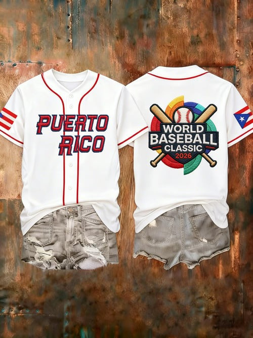 USA World Baseball Classic 2026 Puerto Rico Jersey WBC Team USA Baseball Clothing Gift For Her