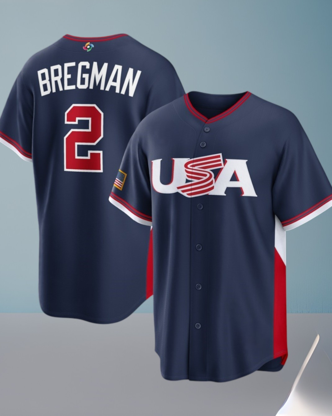 USA World Baseball Classic Alex Bregman 2026 Baseball Name & Number Jersey Gift For Men