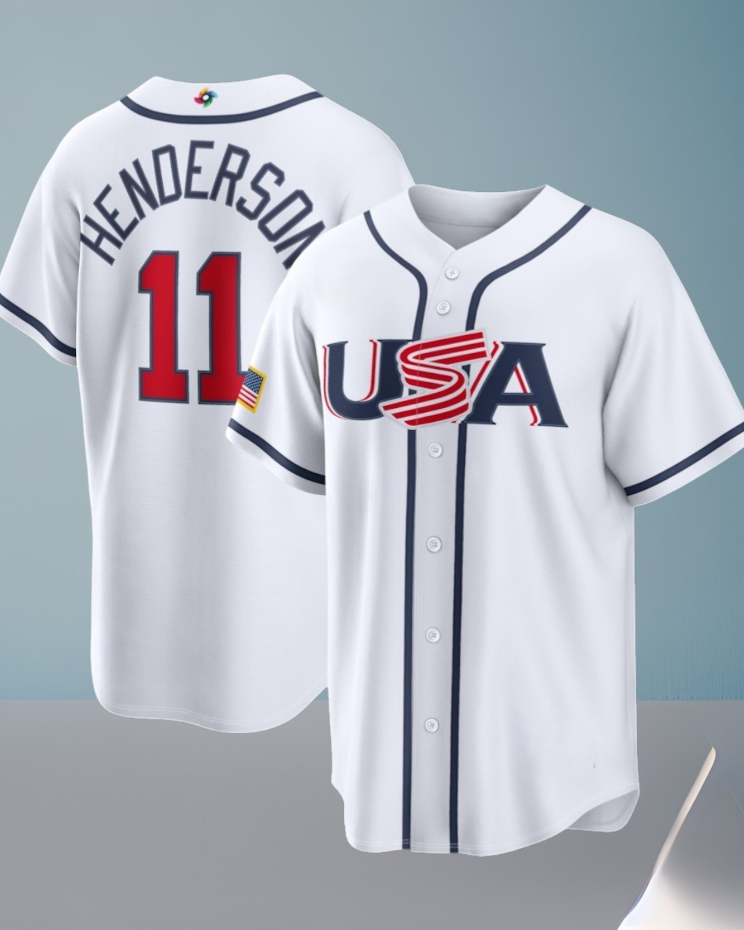 USA World Baseball Classic Gunnar Henderson 2026 Baseball Name & Number Jersey Gift For Men