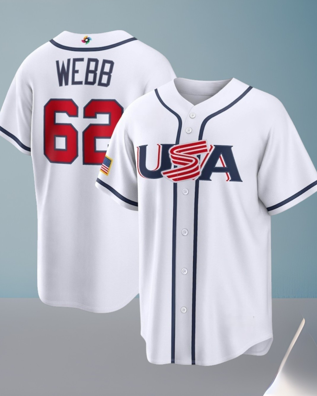 USA World Baseball Classic Logan Webb 2026 Baseball Name Number Jersey Gift For WBC Fans