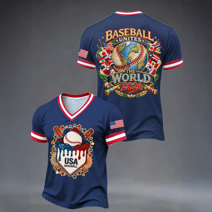 USA World Baseball Graphic Jersey Team USA Baseball Score Shirt Unique Gift For Boyfriend