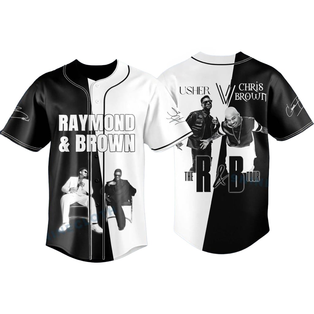 Usher Raymond And Chris Brown The R&B Tour 2026 Baseball Jersey Gift For Music Lovers