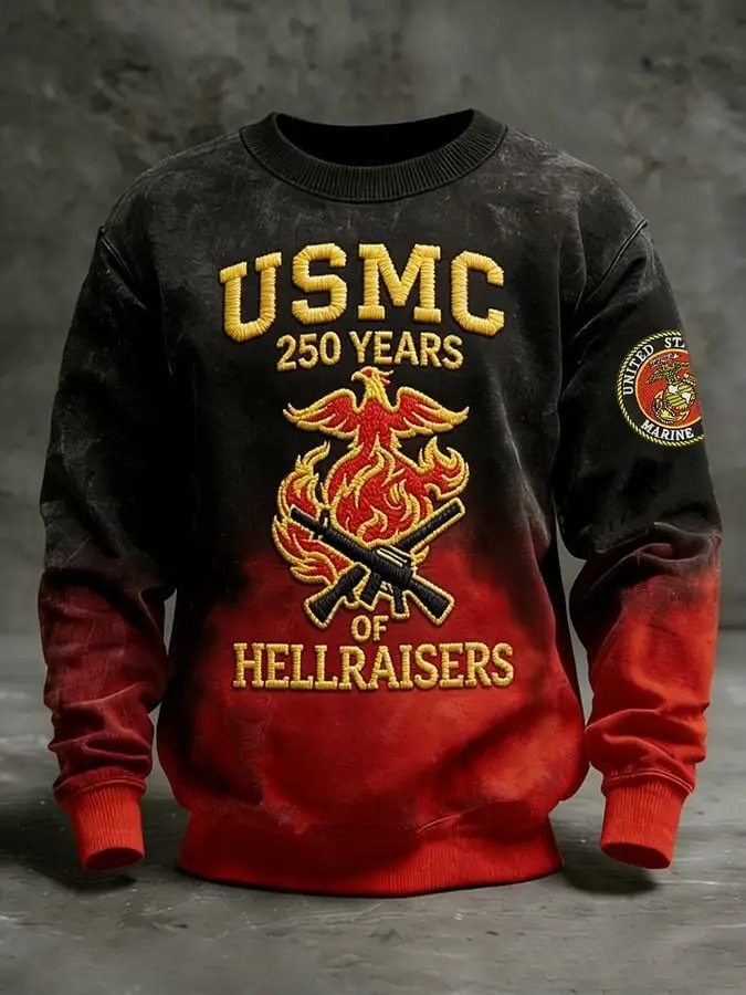 USMC 250 Years Sweatshirt United States Marine Corps Anniversary Clothing Gift For Him