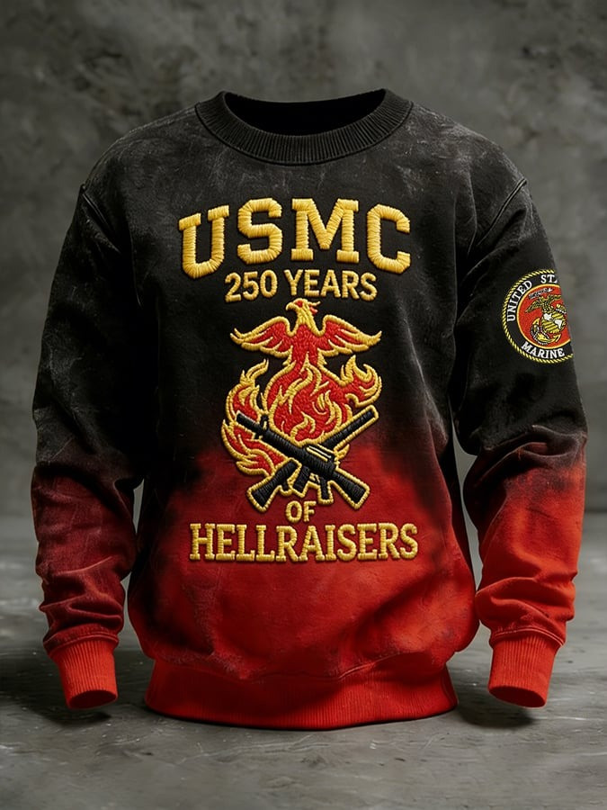 USMC 250 Years Sweatshirt United States Marine Corps Anniversary Clothing Gift For Him