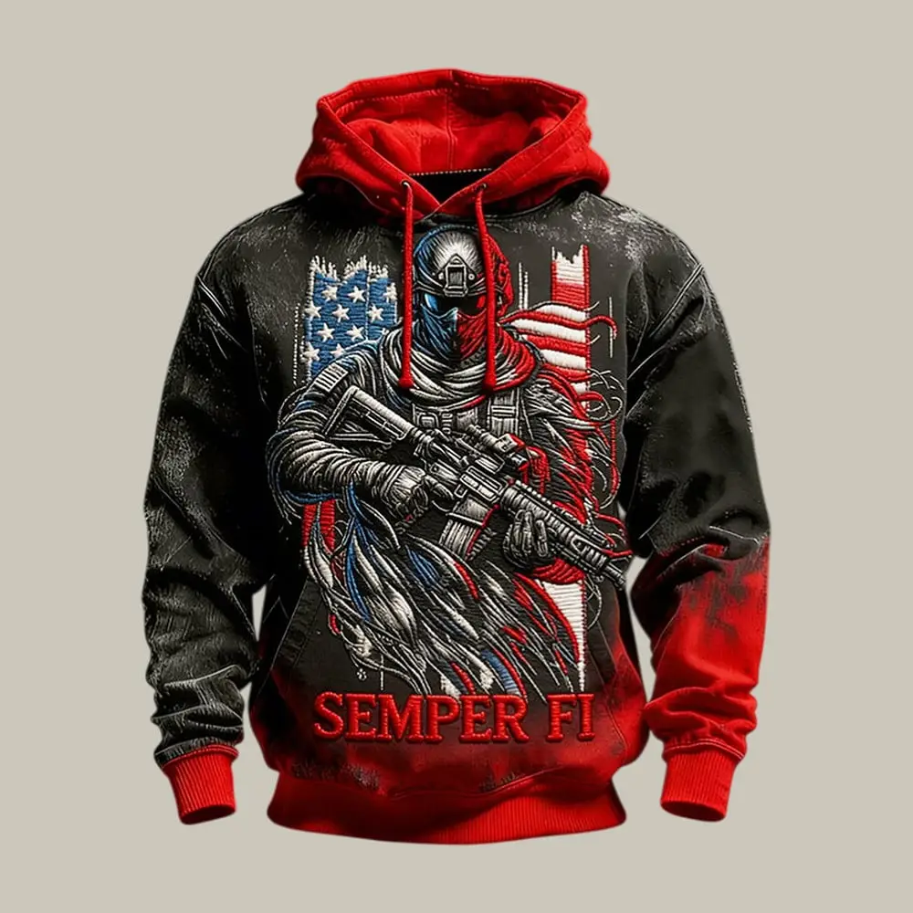 USMC 250Th Anniversary American Flag Hoodie Semper Fi Apparel USMC Gift For Him USMC 250Th Anniversary American Flag Hoodie Semper Fi Apparel USMC Gift For Him - Image 1