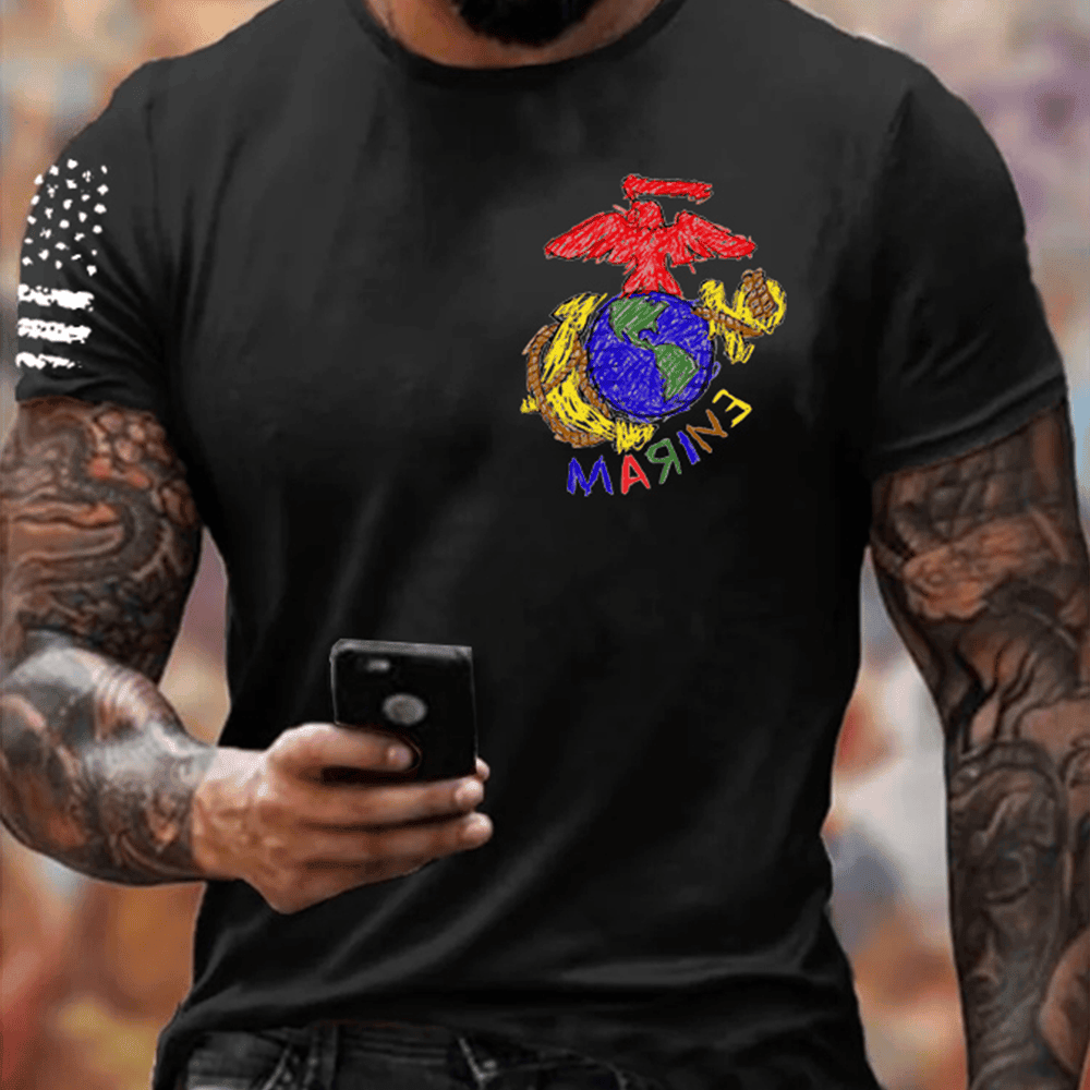 USMC 250Th Anniversary Black T-Shirt Crayon Eater Usmc Merch Marine Corp Birthday Gifts USMC 250Th Anniversary Black T-Shirt Crayon Eater Usmc Merch Marine Corp Birthday Gifts - Image 1