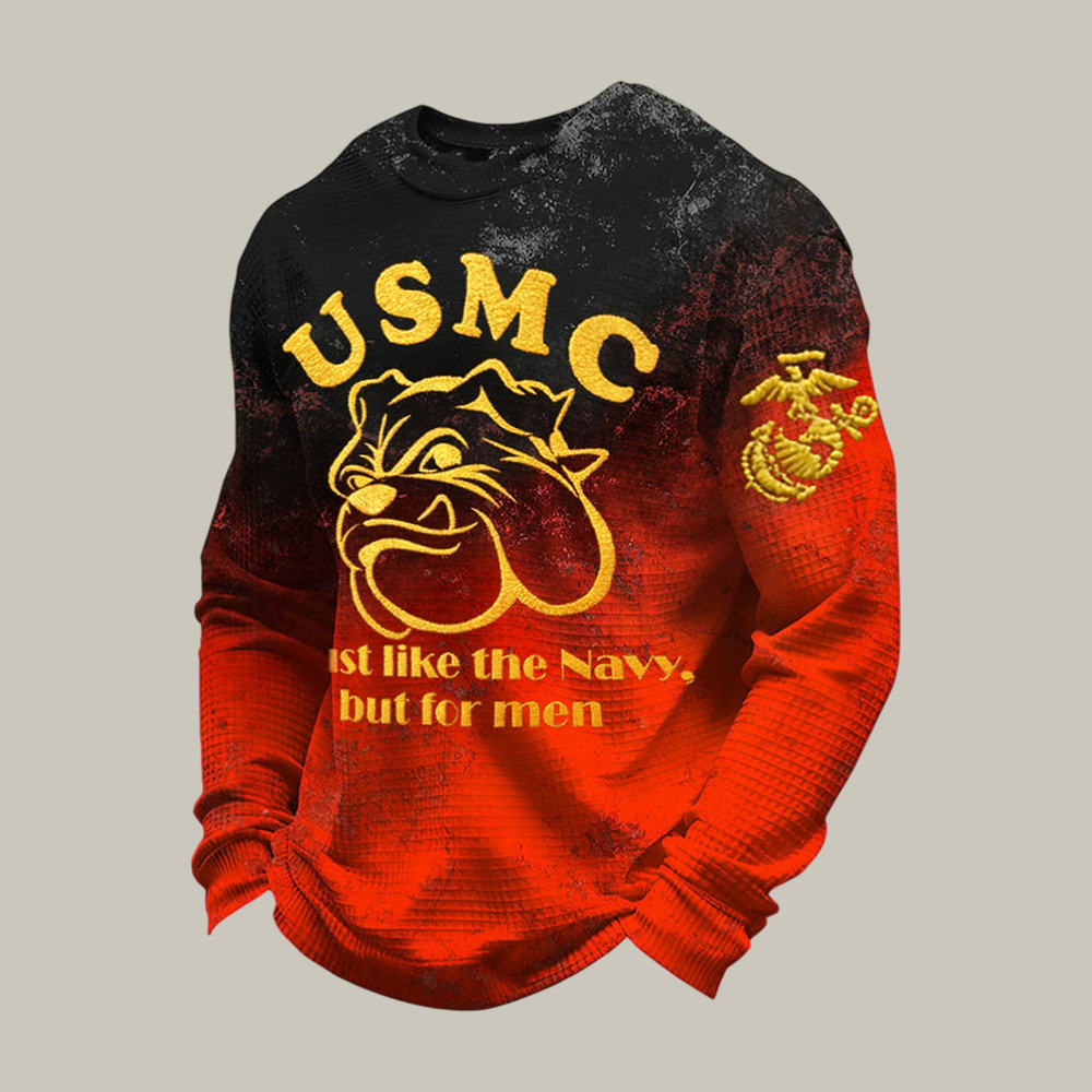 USMC 250Th Anniversary Devil Dog Long Sleeve Shirt Marines Apparel Patriotic Gift For Him USMC 250Th Anniversary Devil Dog Long Sleeve Shirt Marines Apparel Patriotic Gift For Him - Image 1