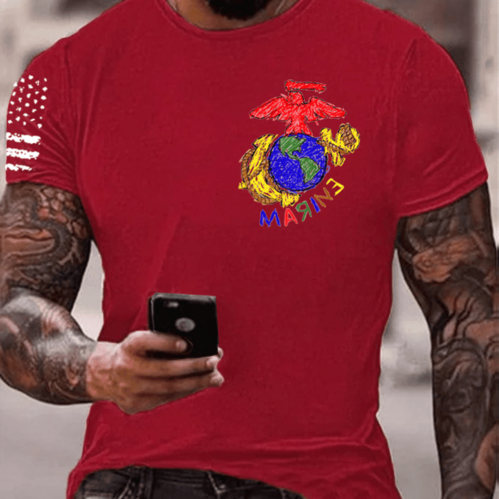 USMC 250Th Anniversary Red T-Shirt Crayon Eater Usmc Merch Marine Corp Birthday Gifts