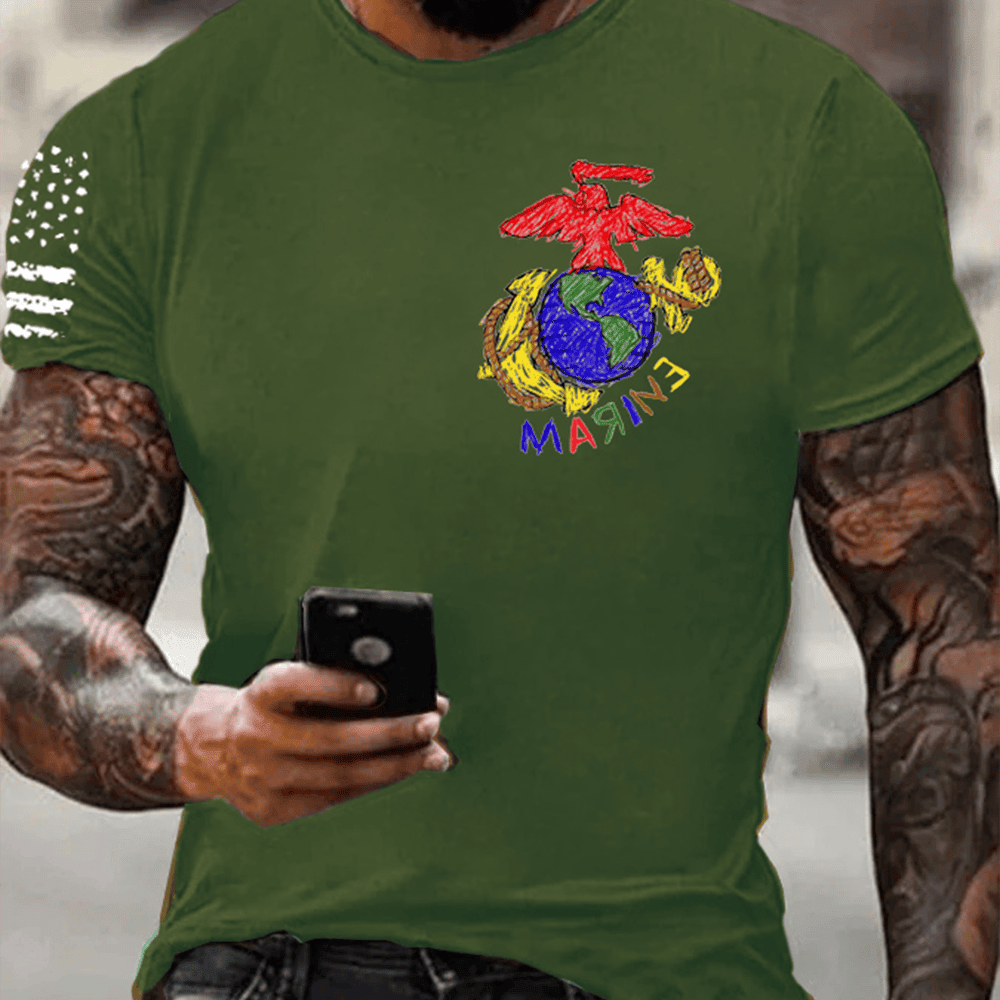 USMC 250Th Anniversary T-Shirt Crayon Eater Usmc Merch Marine Corp Birthday Gifts USMC 250Th Anniversary T-Shirt Crayon Eater Usmc Merch Marine Corp Birthday Gifts - Image 1