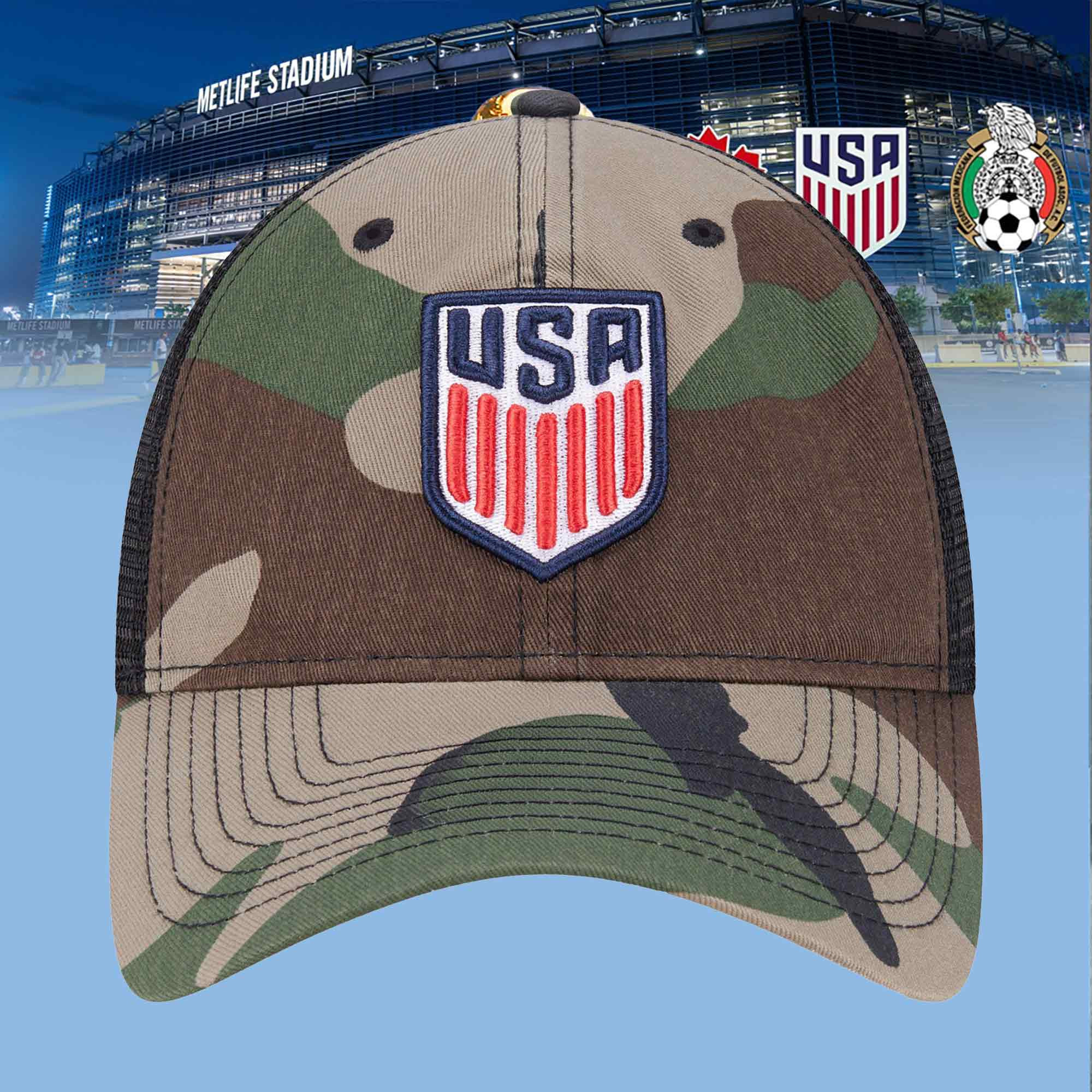 USMNT FIFA World Cup 2026 Camo Trucker Hat USA Soccer Team Cap Gifts For Brother