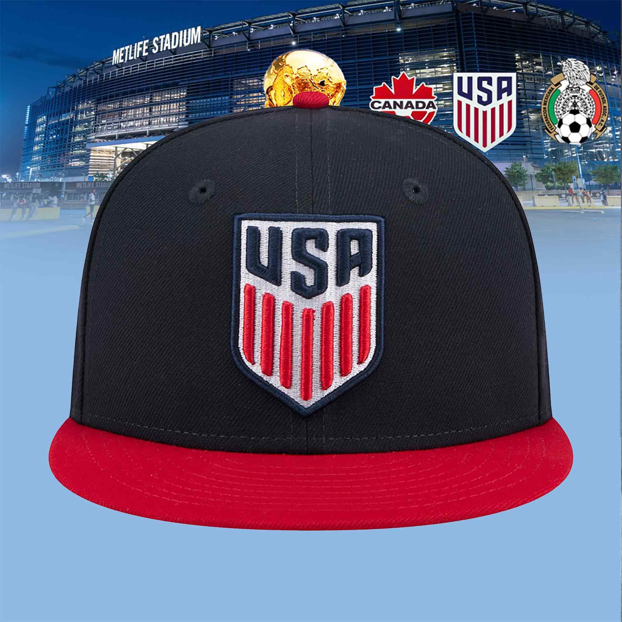 USMNT FIFA World Cup 2026 Snapback Hat USA Soccer Ball Cap Unique Gifts For Son