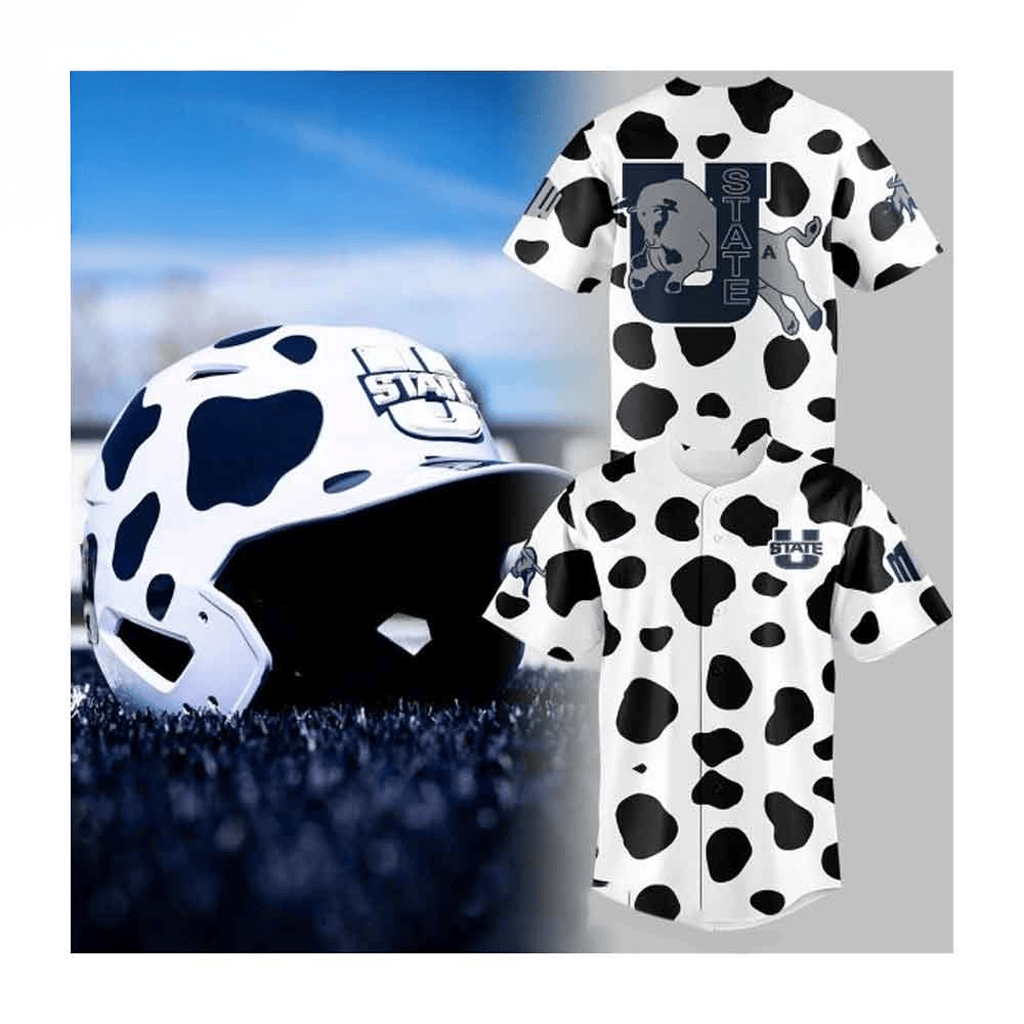 Utah State Aggies X Battle Cattle Game 2026 Baseball Jersey Fan Apparel Gifts For Him