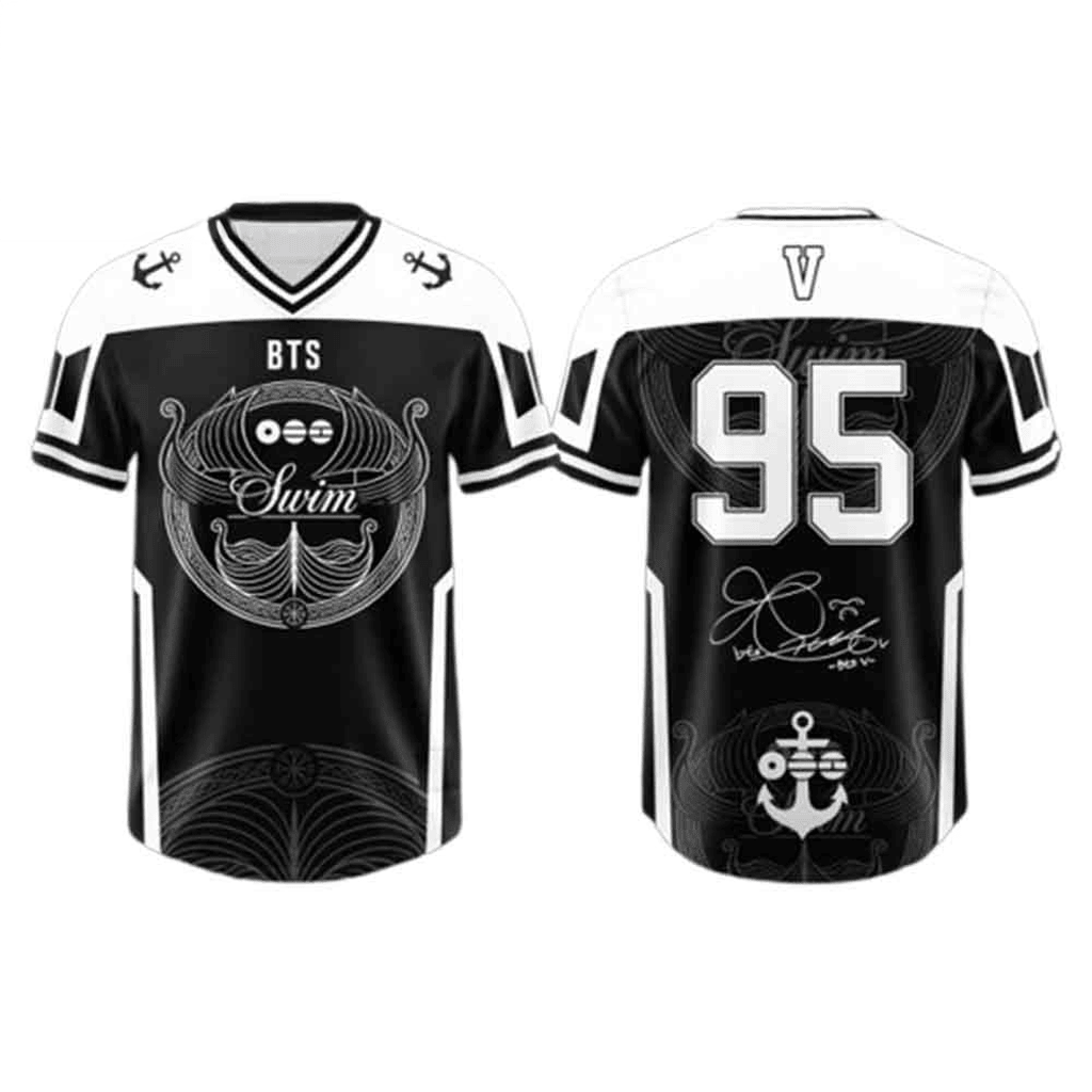 V BTS Swim Arirang Album Football Jersey #95 BTS Merch 2026 Arirang World Tour Apparel
