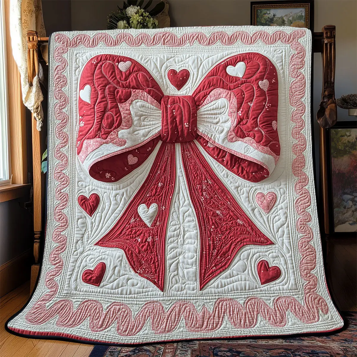 Valentine Bow Quilt Blankets Best Throw Blanket Thoughtful Mother's Day Gifts
