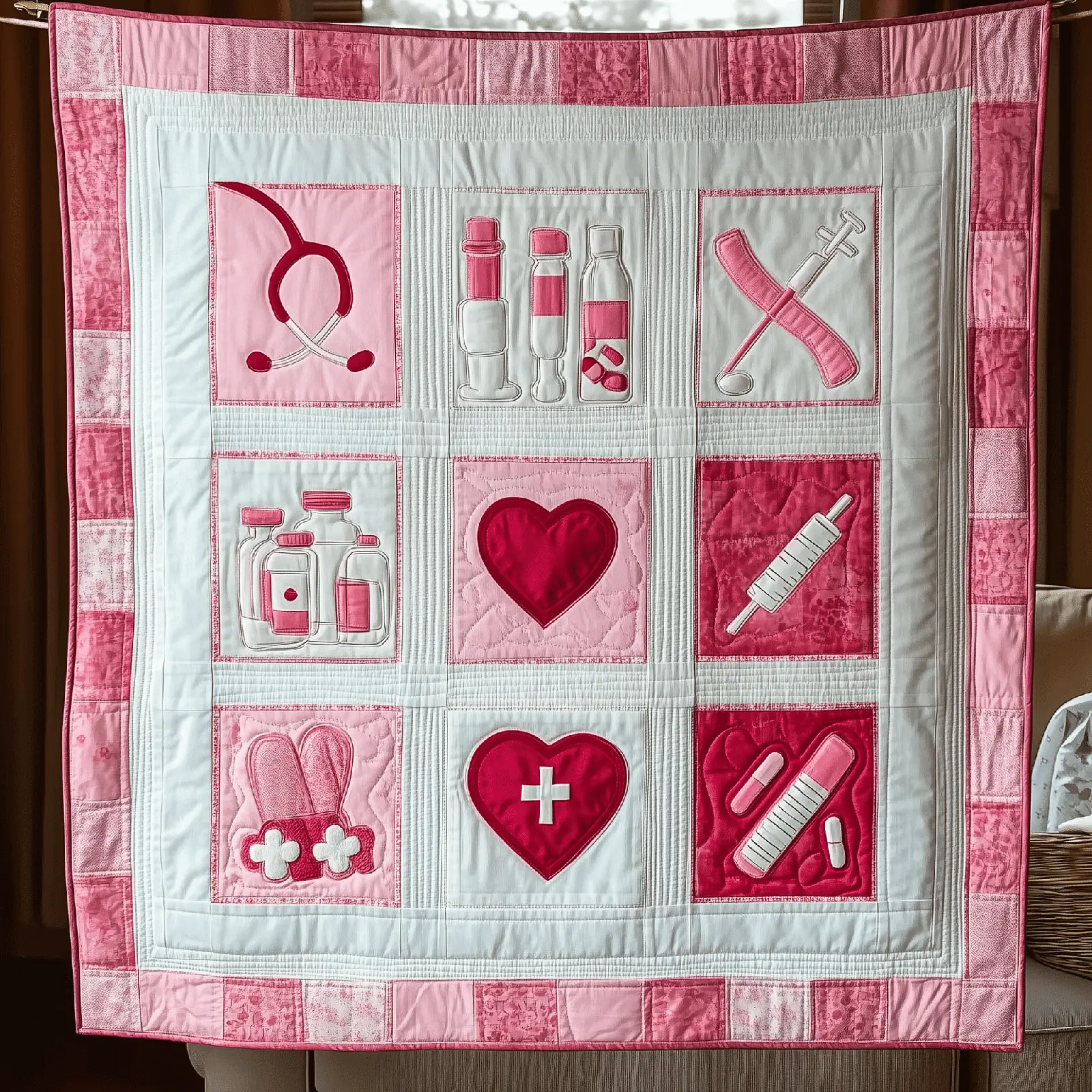 Valentine For Nurse Quilted Blanket Cozy Vibe Holiday Home Decorations Best Gifts For Nurse