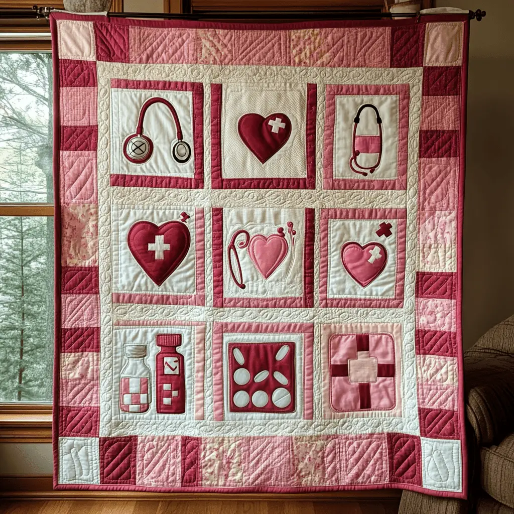 Valentine For Nurse Quilted Blanket Retro Home Decor Gift Suggestions For Valentine's Day