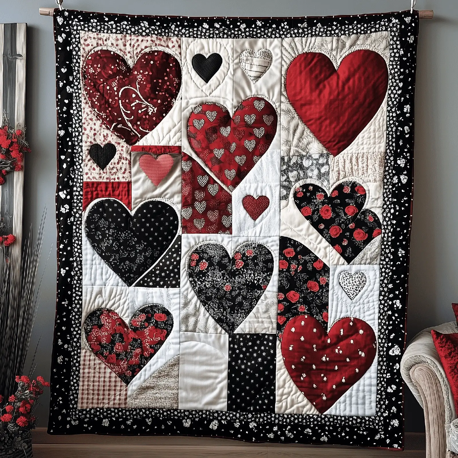 Valentine's Day Quilted Blanket Bedroom Accessories Best Valentine Presents