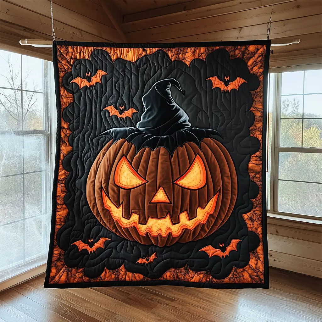 Vampire Pumpkin Quilt Premium Quilt Blanket for Family and Guests