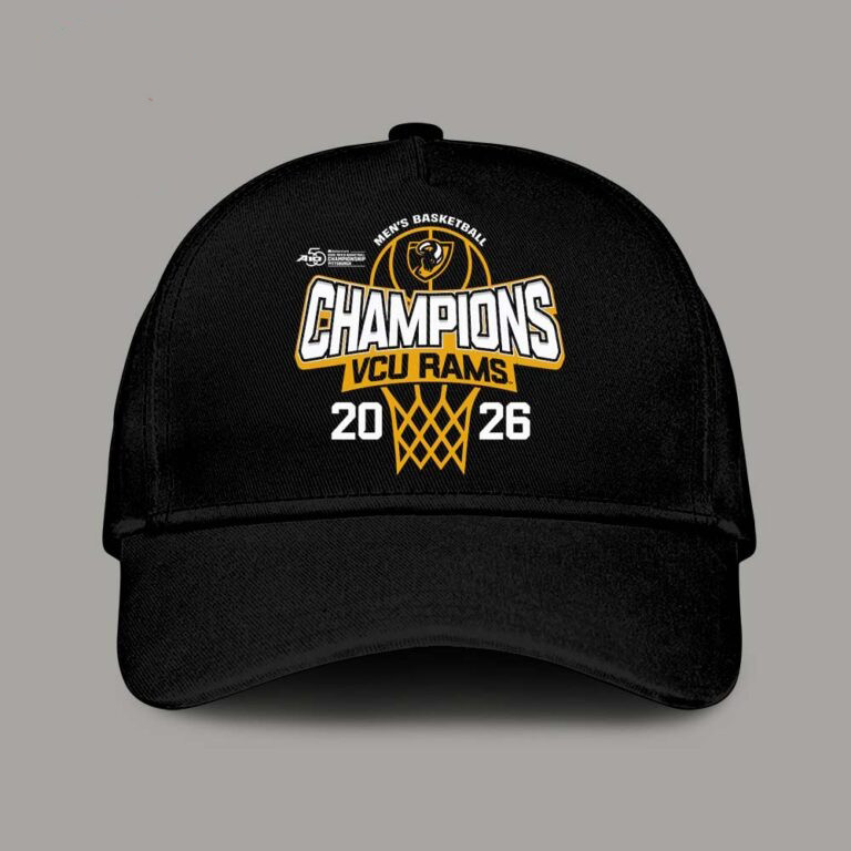 VCU Rams Men's Basketball 2026 Atlantic 10 Tournament Champions Locker Room Hat Gifts For Fans
