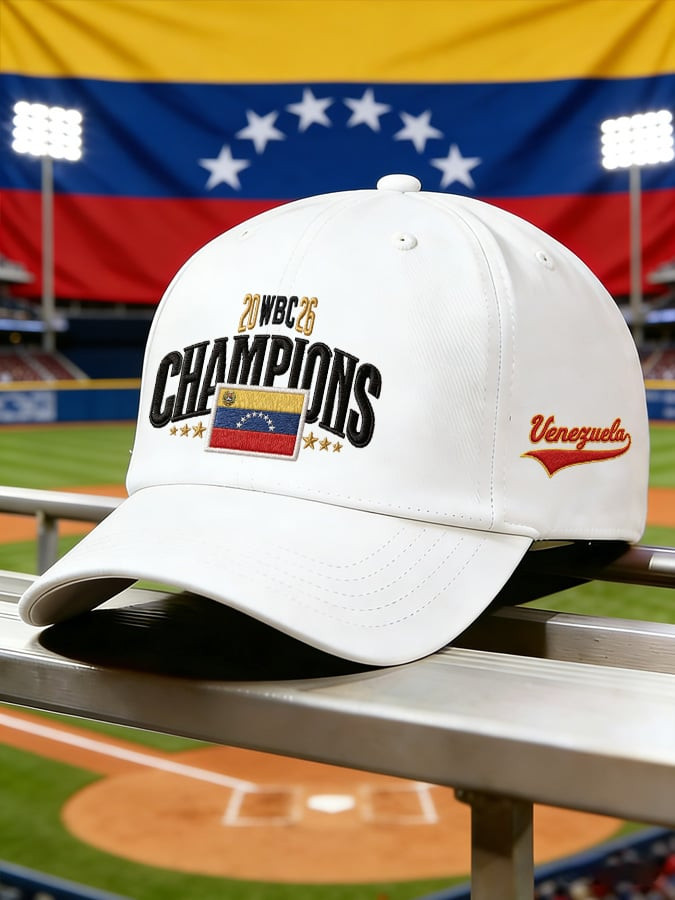 Venezuela 2026 WBC Champions Hat Embroidery Venezuela Baseball Merch