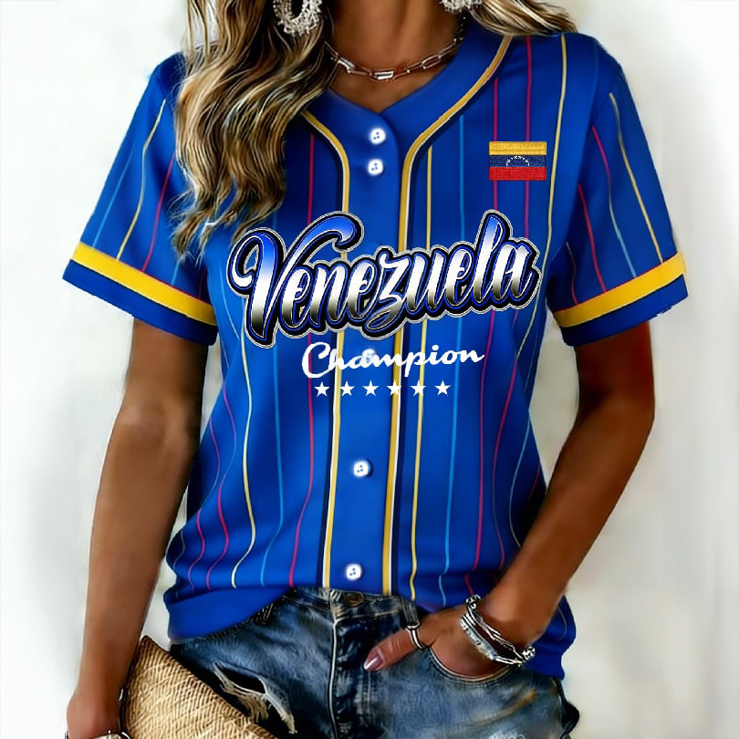 Venezuela 2026 WBC Champions Jersey Baseball Clothes Present Idea For Baseball Lovers Venezuela 2026 WBC Champions Jersey Baseball Clothes Present Idea For Baseball Lovers - Image 1