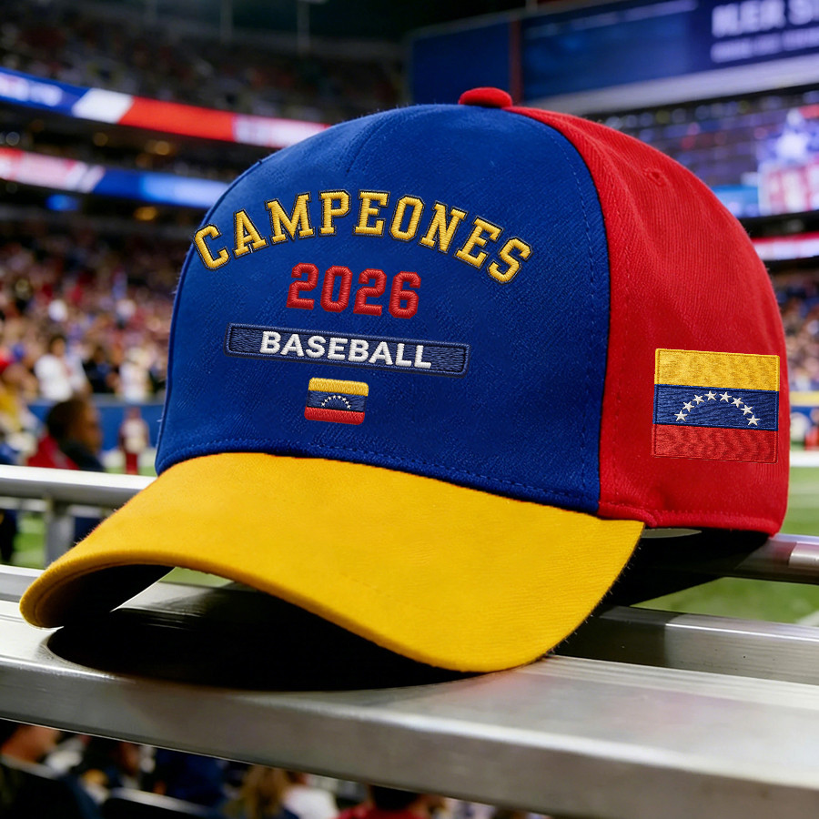 Venezuela 2026 WBC ChampsHat Campeones 2026 Baseball Cap Game Day Gear